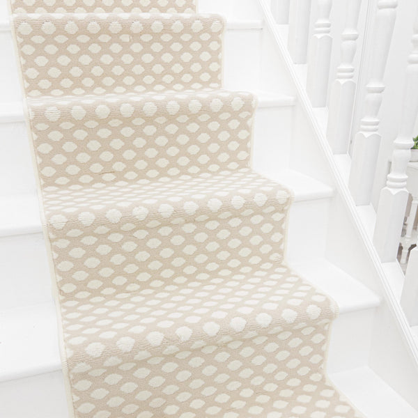 Honeycomb Beige Stair Runner