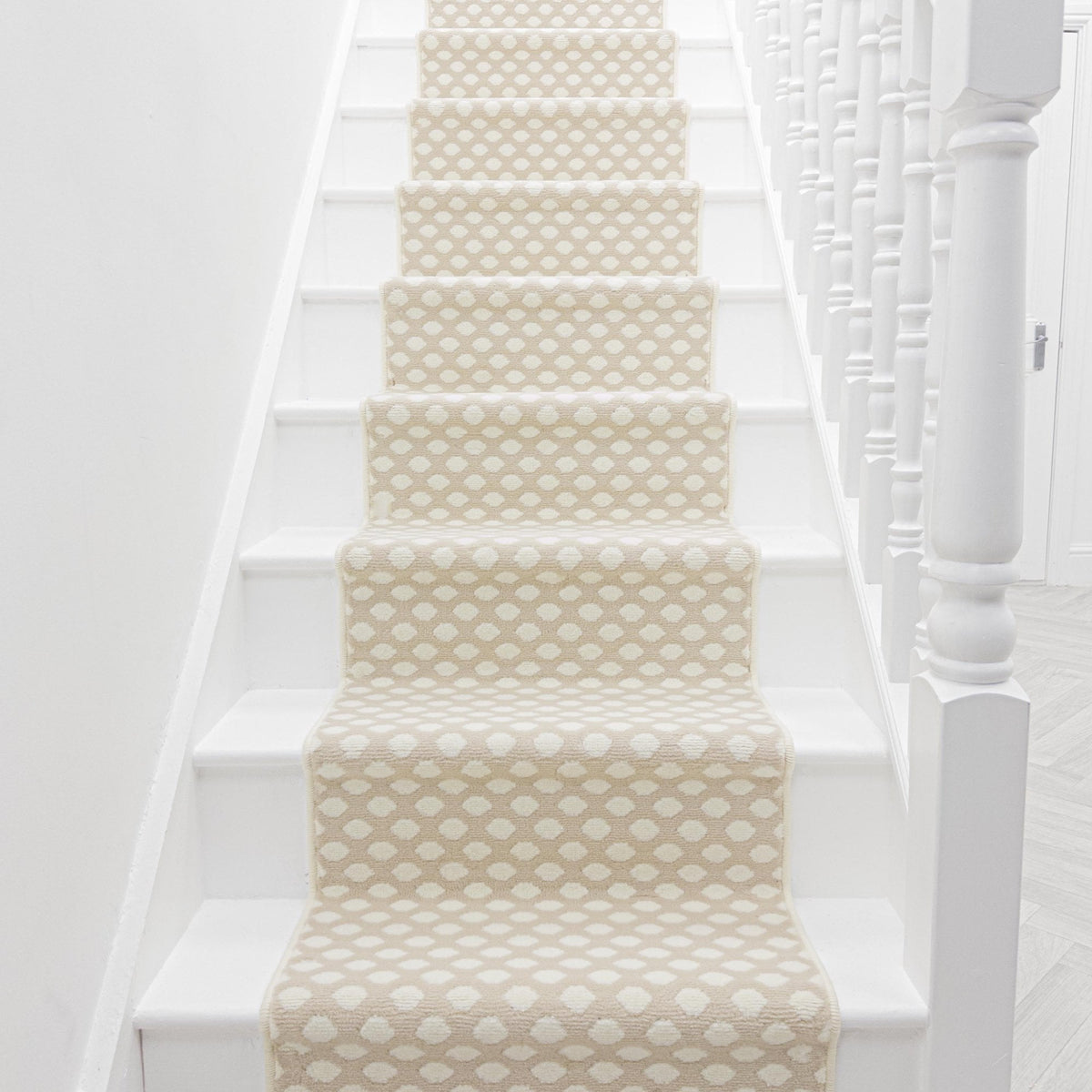 Honeycomb Beige Stair Runner