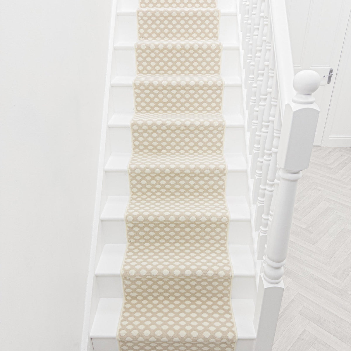 Honeycomb Beige Stair Runner