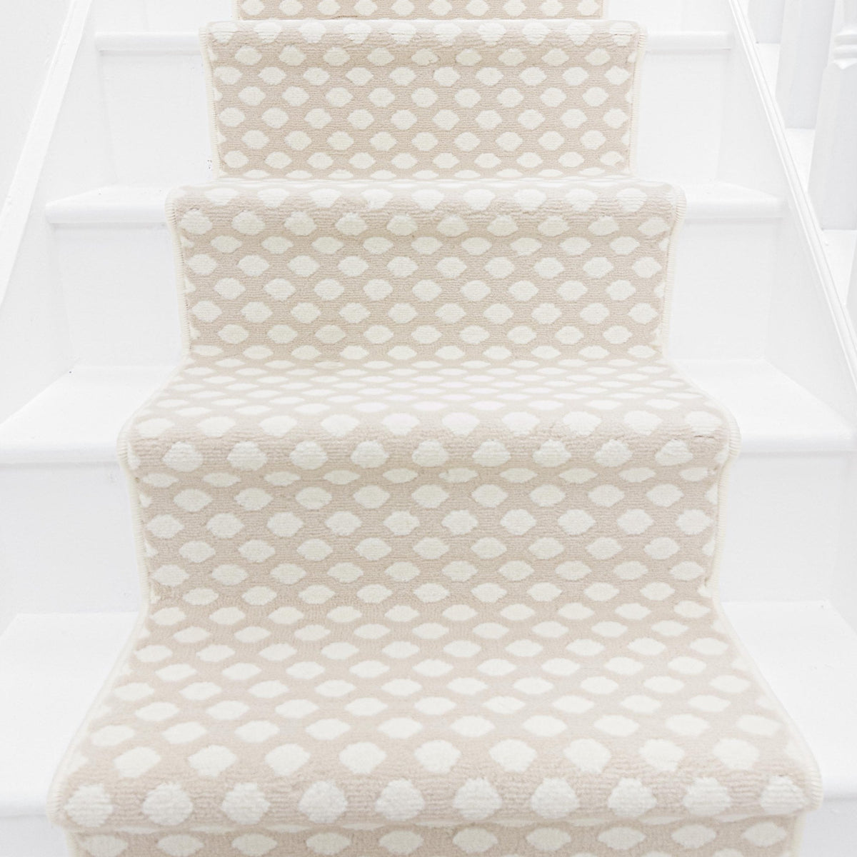 Honeycomb Beige Stair Runner