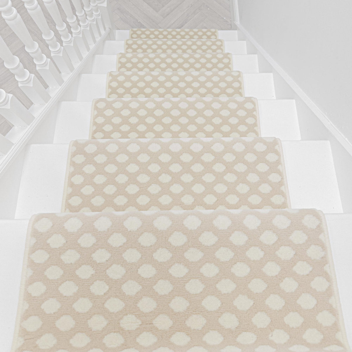 Honeycomb Beige Stair Runner