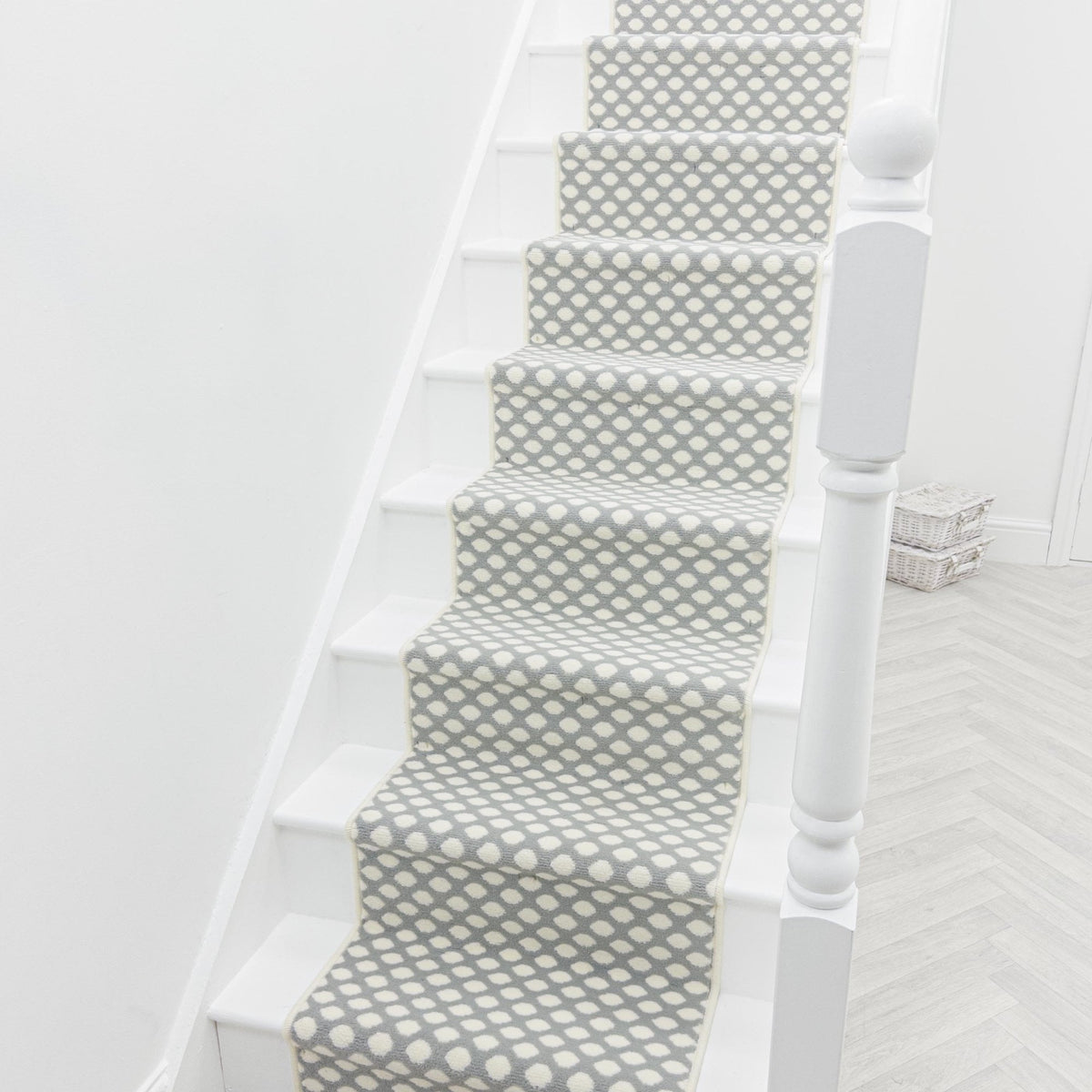 Honeycomb Grey Stair Runner
