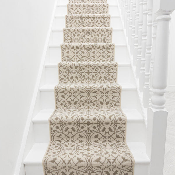 Mosaic Light Beige Stair Runner
