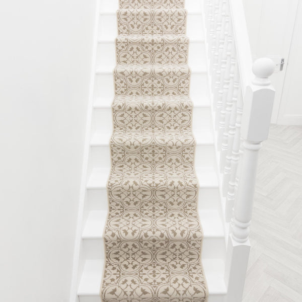 Mosaic Light Beige Stair Runner