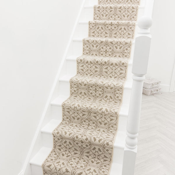 Mosaic Light Beige Stair Runner