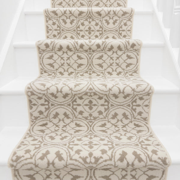 Mosaic Light Beige Stair Runner