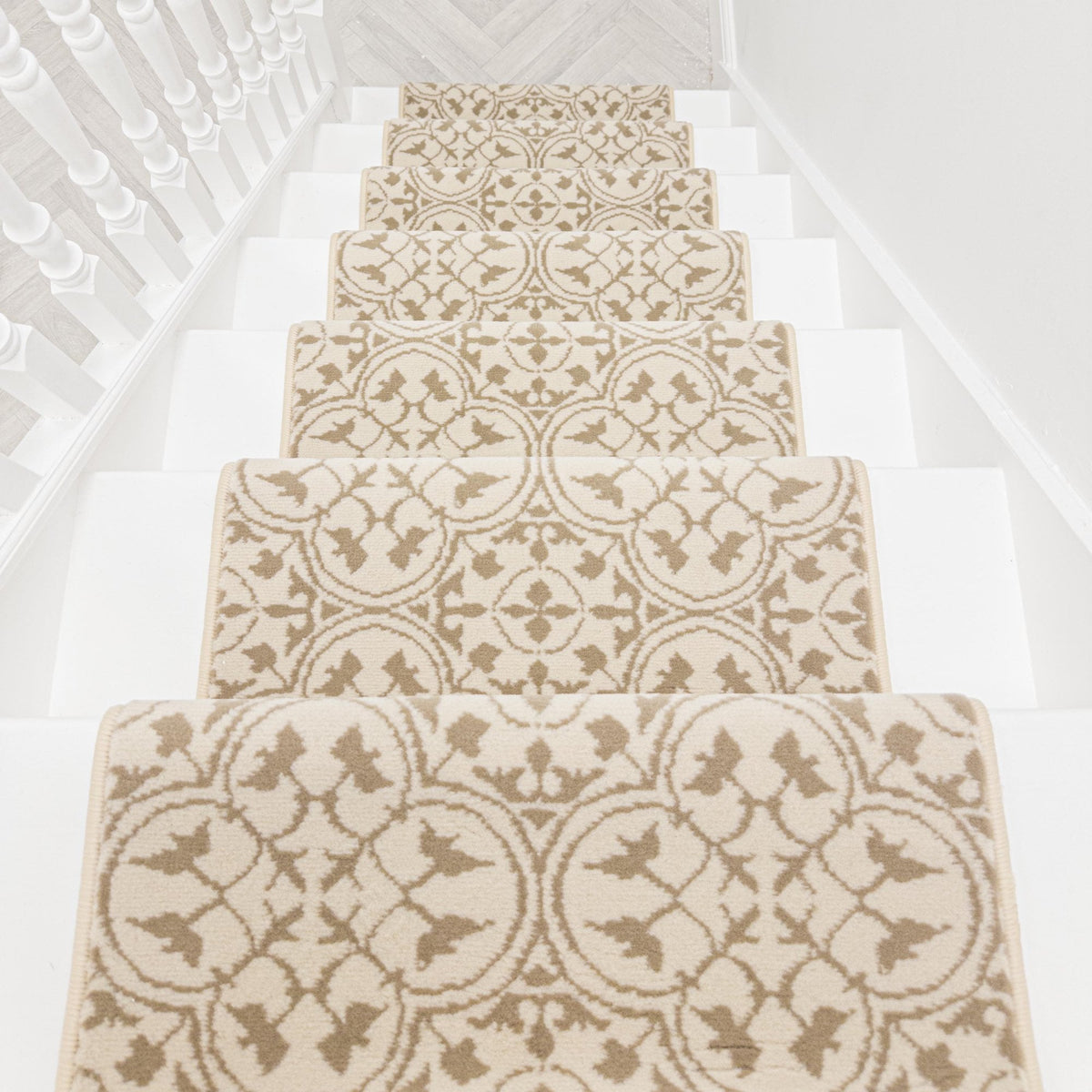 Mosaic Light Beige Stair Runner