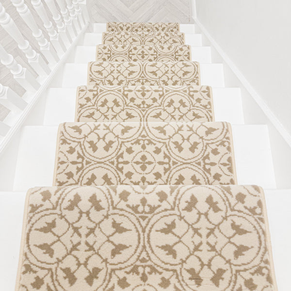 Mosaic Light Beige Stair Runner