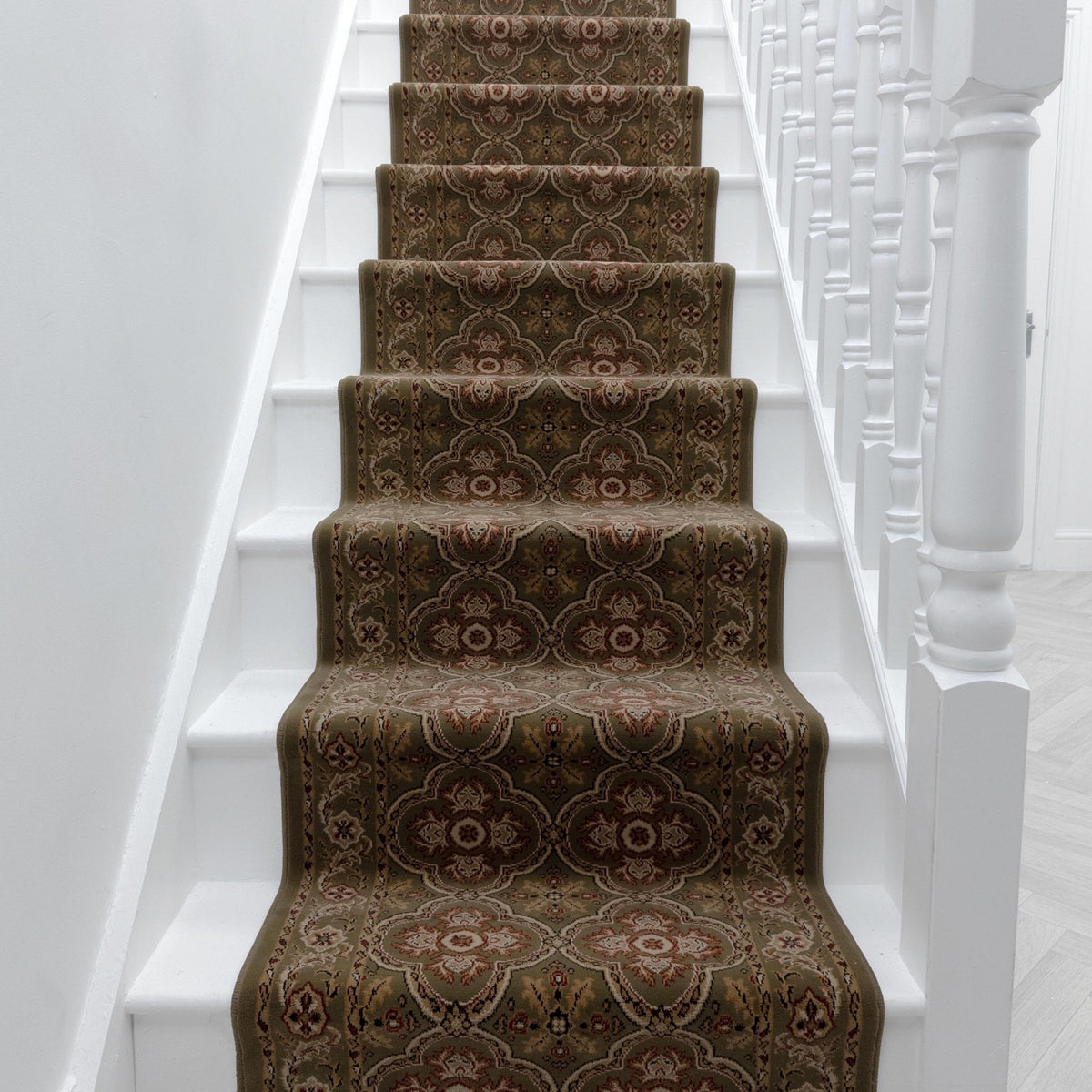 Dynasty Green Chou Stair Runner
