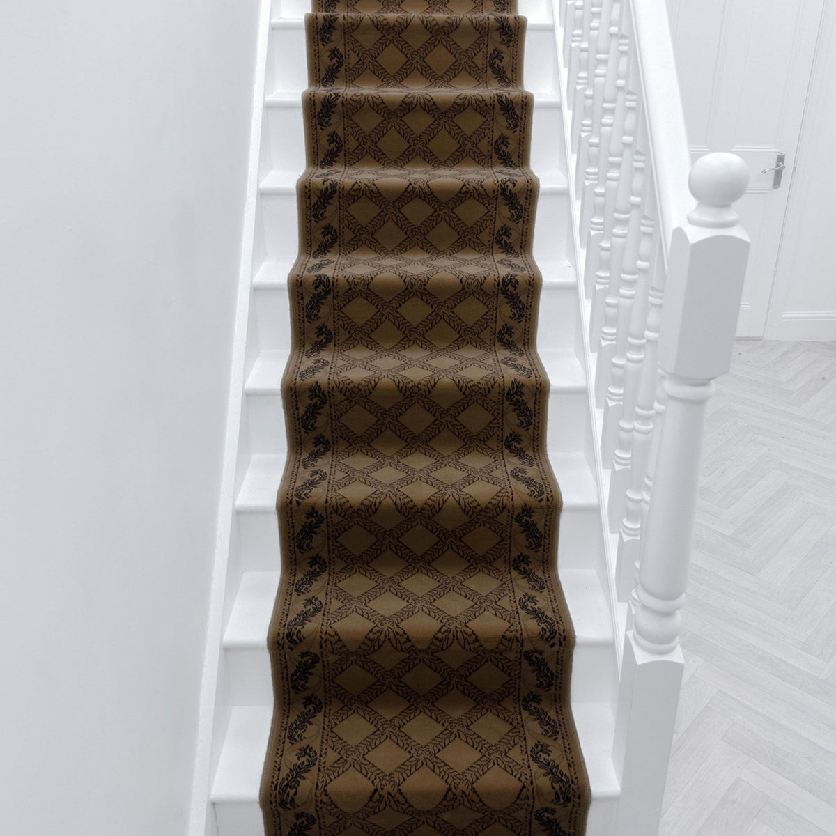 Garden Trellis Gold Whisper Stair Runner