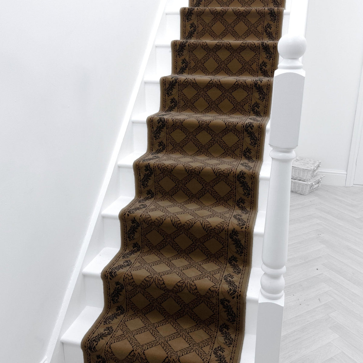 Garden Trellis Gold Whisper Stair Runner
