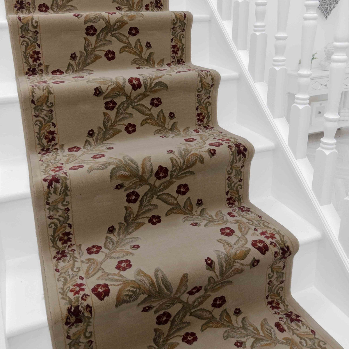 Incredible Antique Chiffon Stair Runner