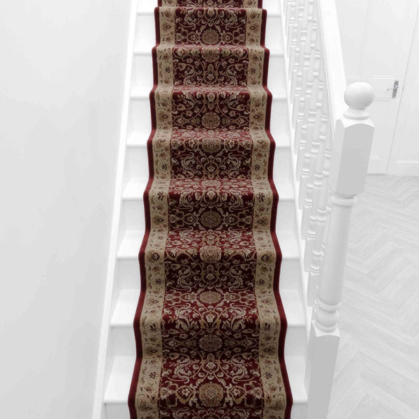 Regalia Burgundy Lace Stair Runner