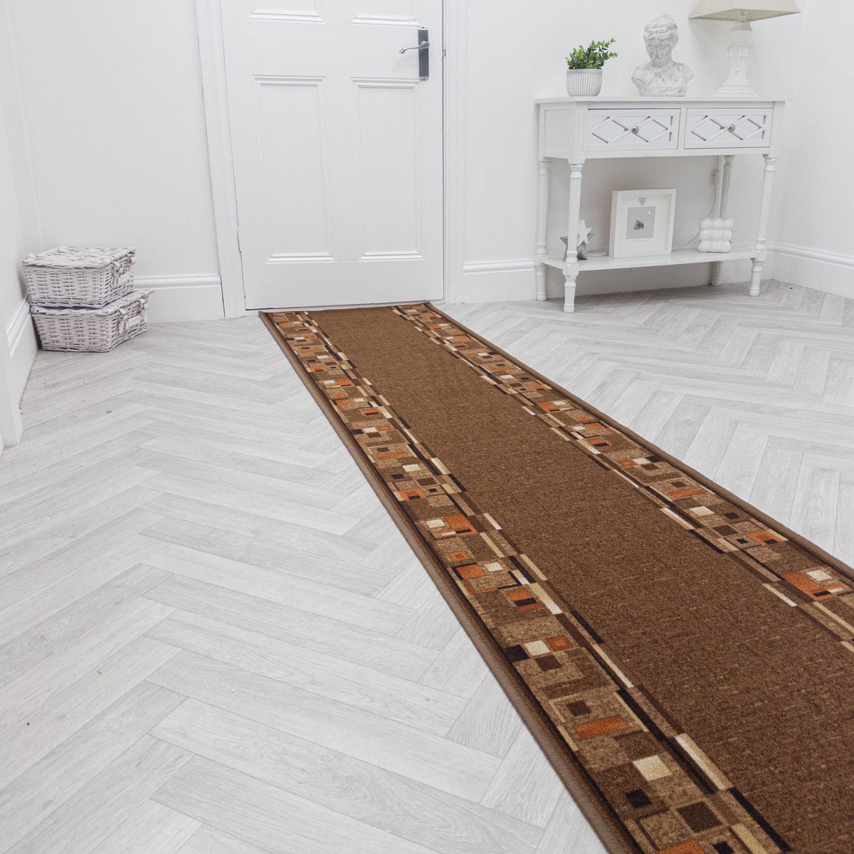 Bombay D. Marron Tapis de couloir