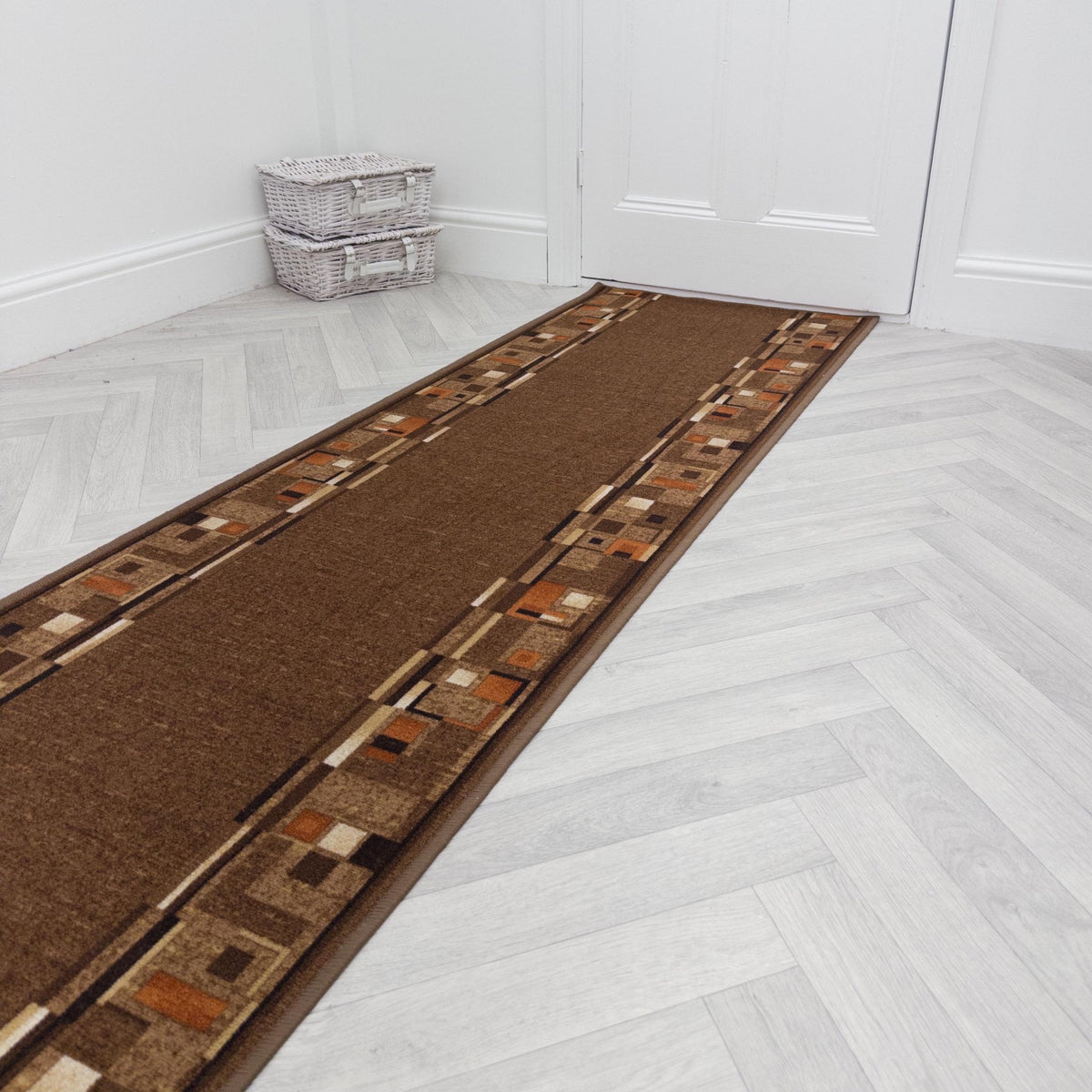 Bombay D. Marron Tapis de couloir