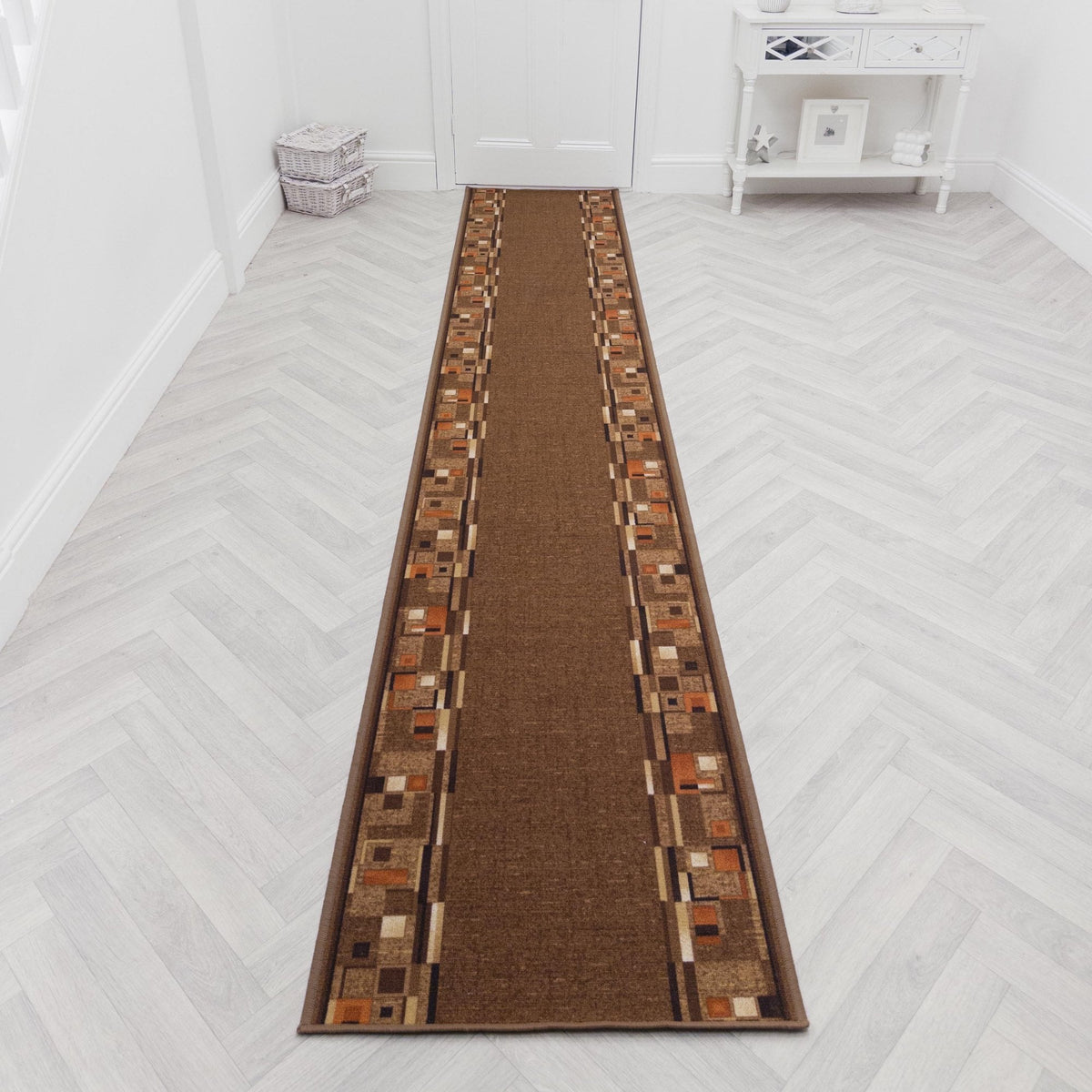 Bombay D. Marron Tapis de couloir