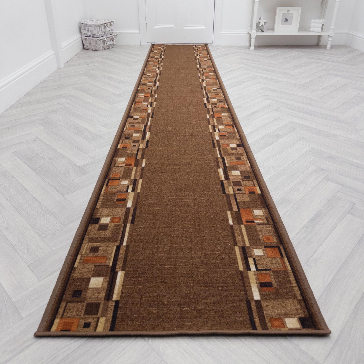 Bombay D. Marron Tapis de couloir