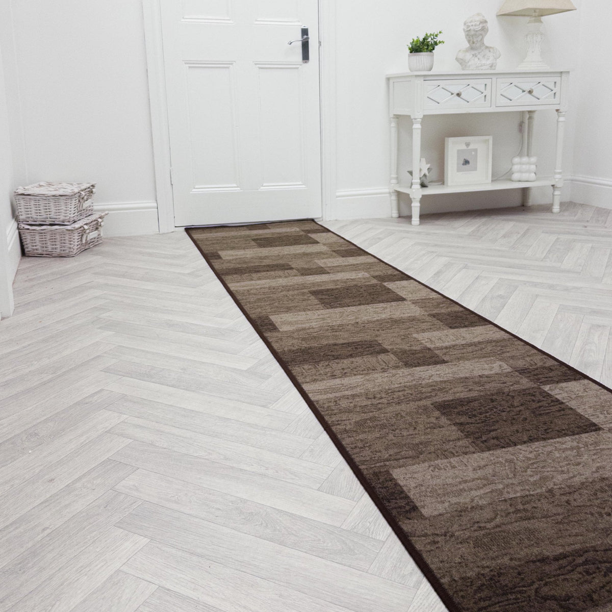 Icona Dark Brown  Rug Runner