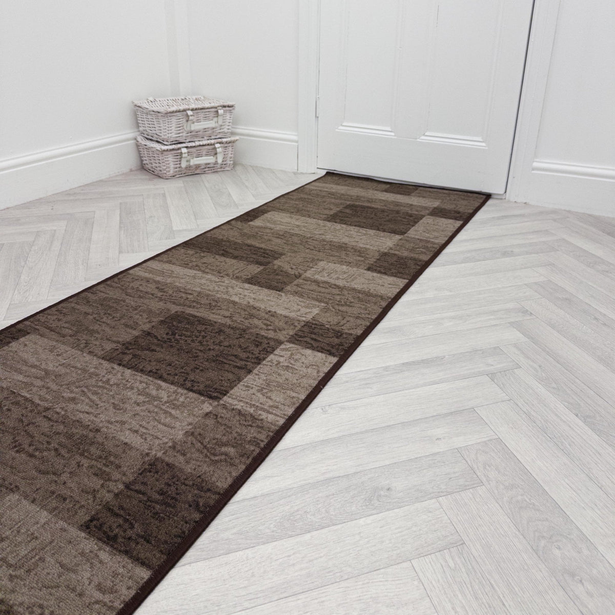 Icona Dark Brown  Rug Runner