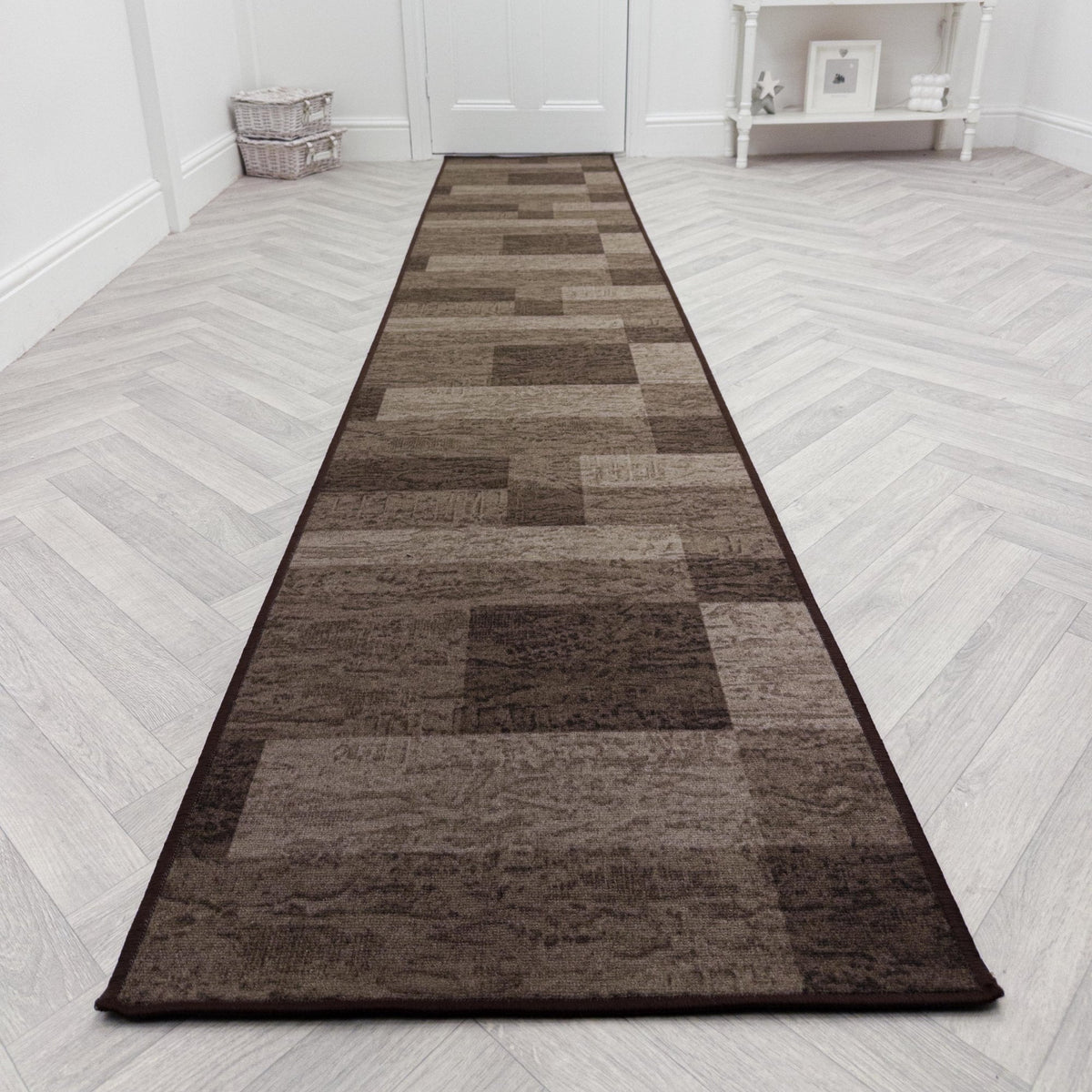 Icona Dark Brown  Rug Runner