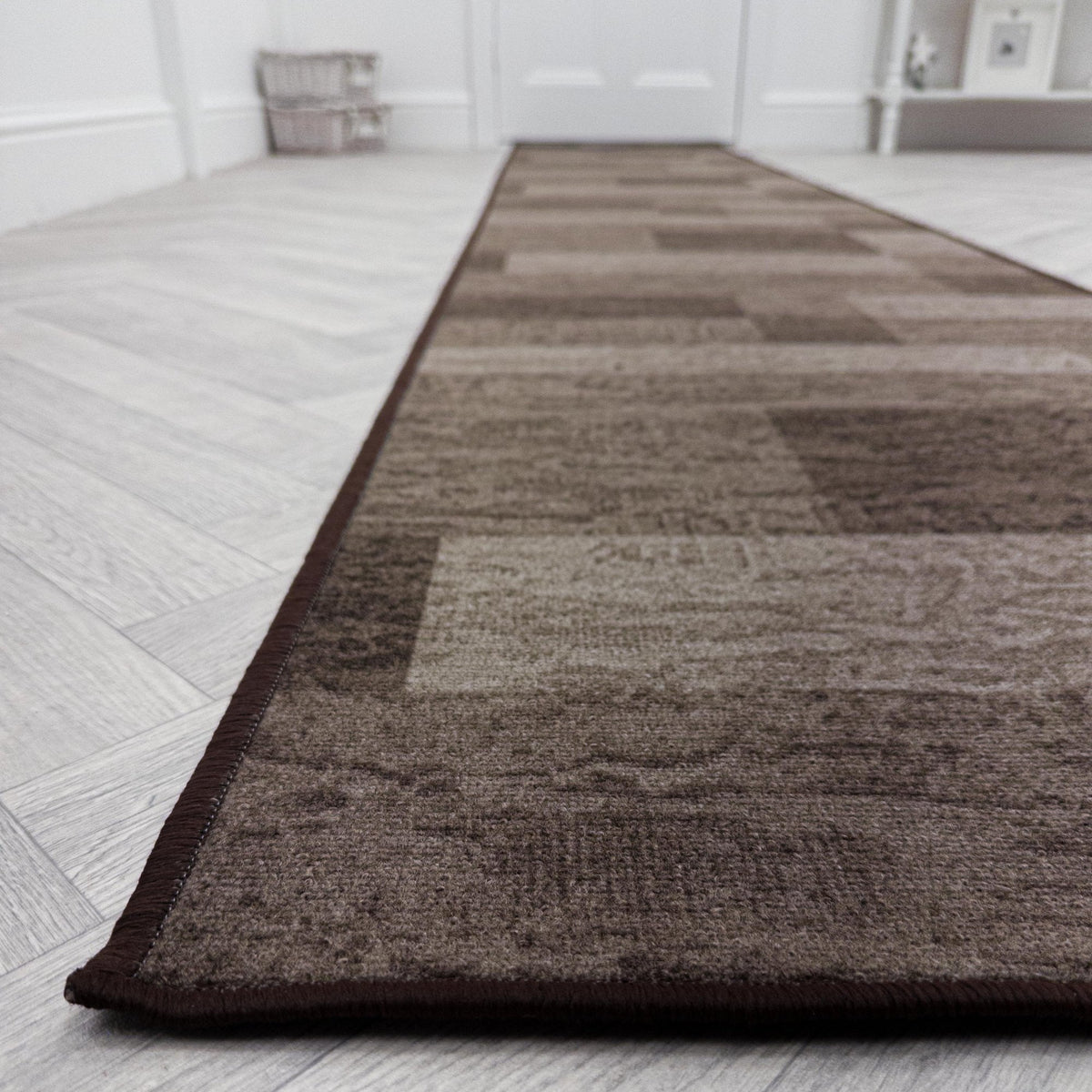 Icona Dark Brown  Rug Runner