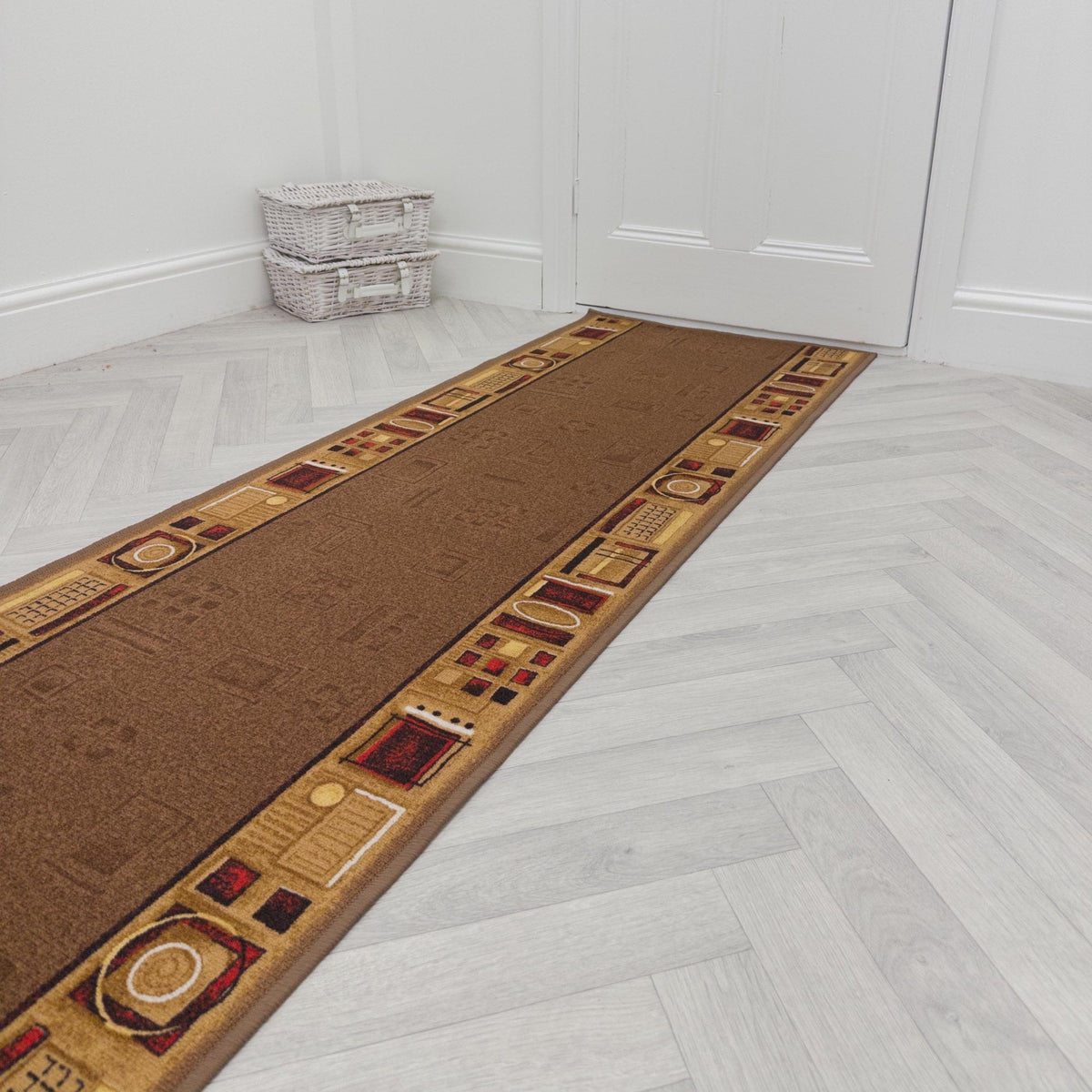 Jena Brown Hallway Carpet Runner