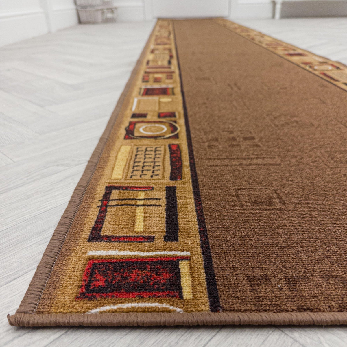 Jena Brown Hallway Carpet Runner