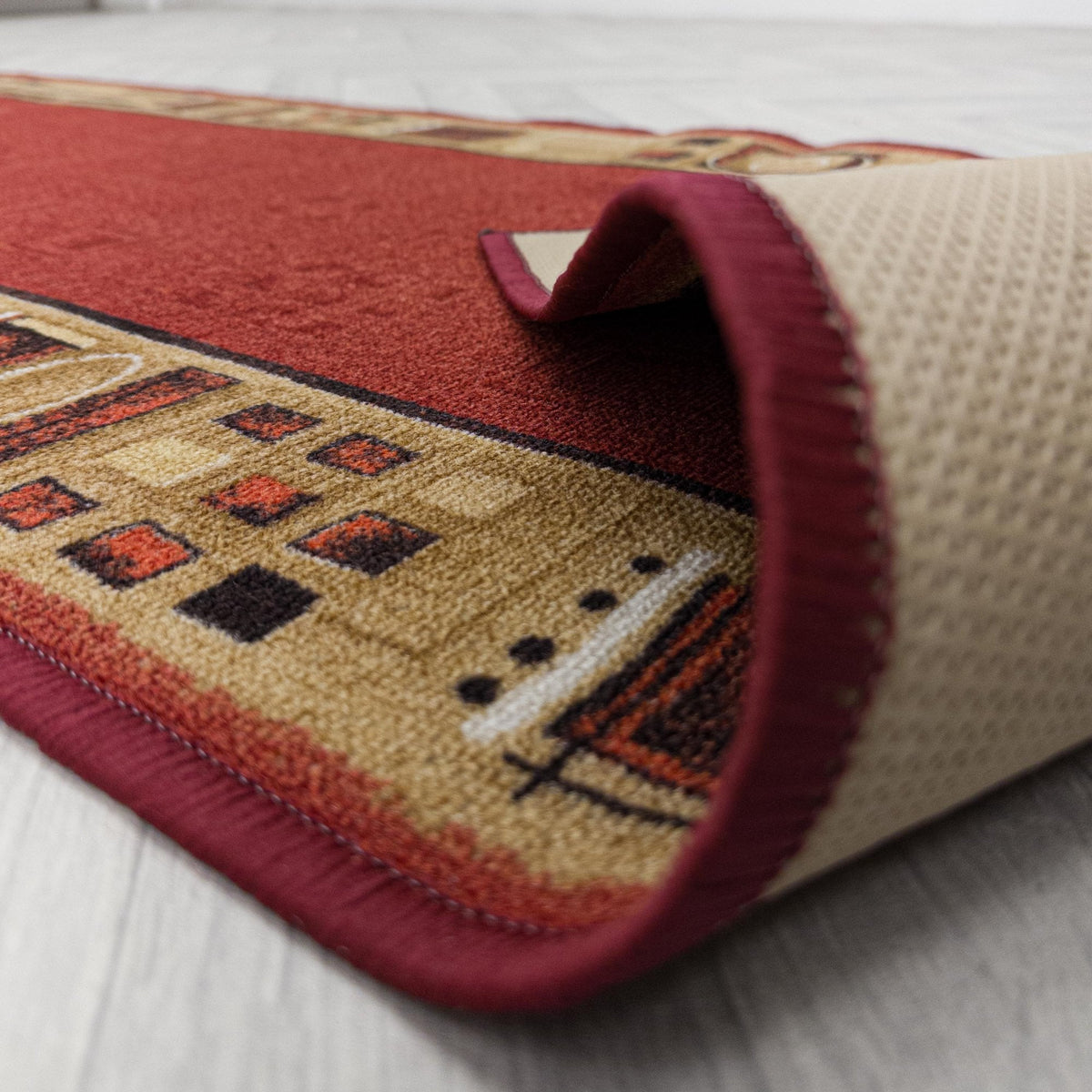 Jena Red Hallway Carpet Runner