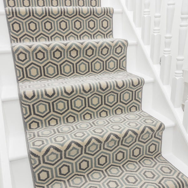 Regents Modern Blue Sky Stair Runner
