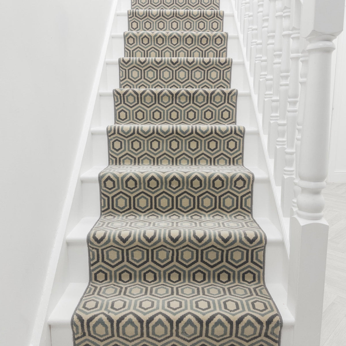 Regents Modern Blue Sky Stair Runner