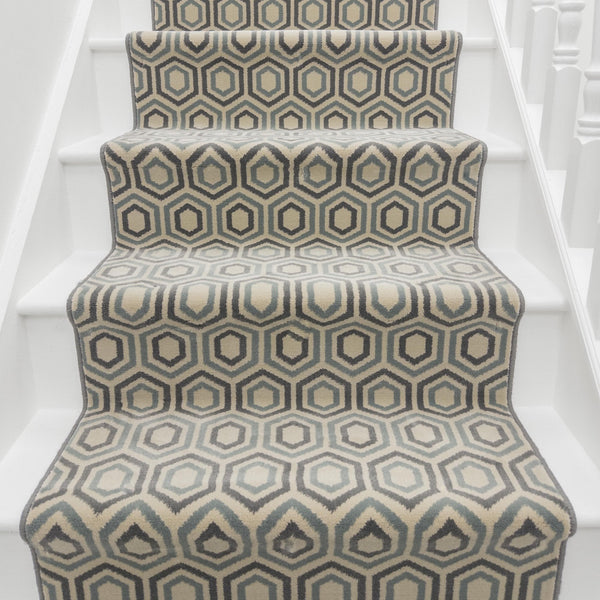 Regents Modern Blue Sky Stair Runner