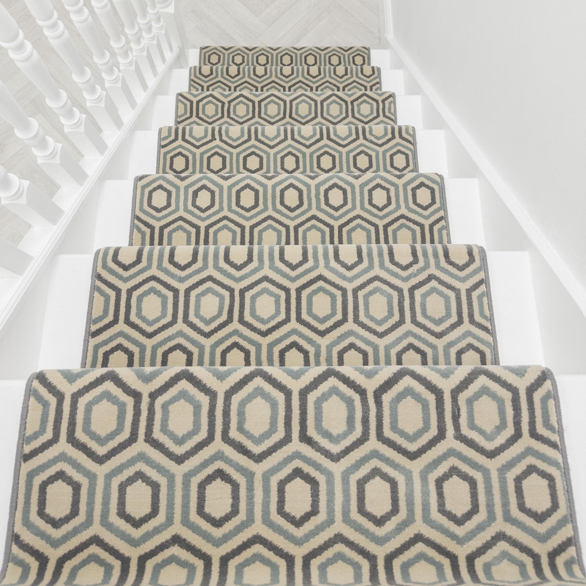 Regents Modern Blue Sky Stair Runner