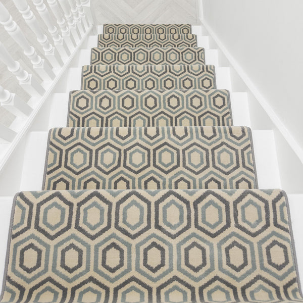 Regents Modern Blue Sky Stair Runner