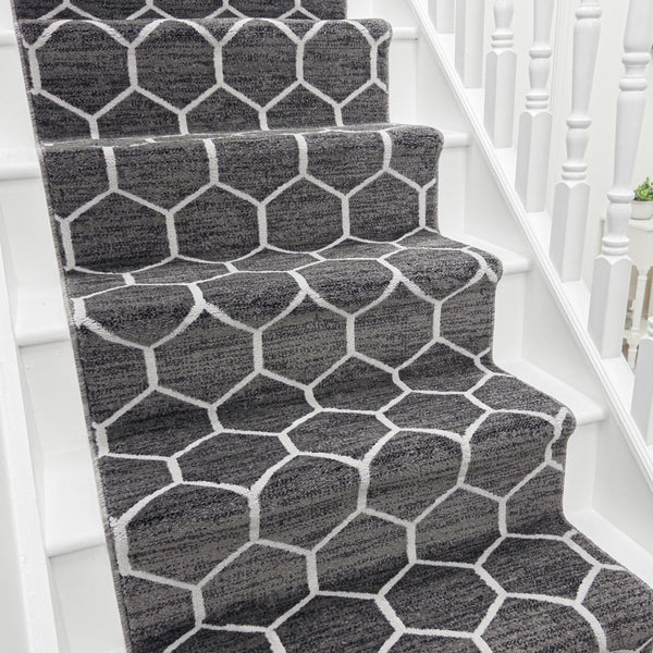 Decor Wilton Park Lane Titanium Stair Runner