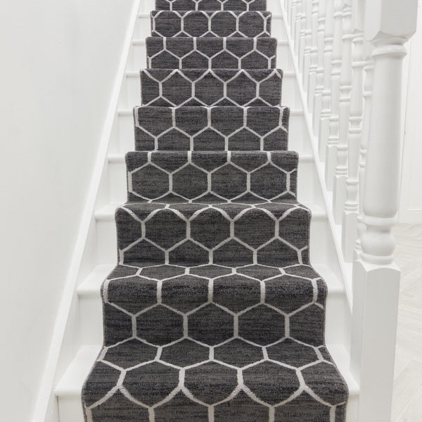 Decor Wilton Park Lane Titanium Stair Runner