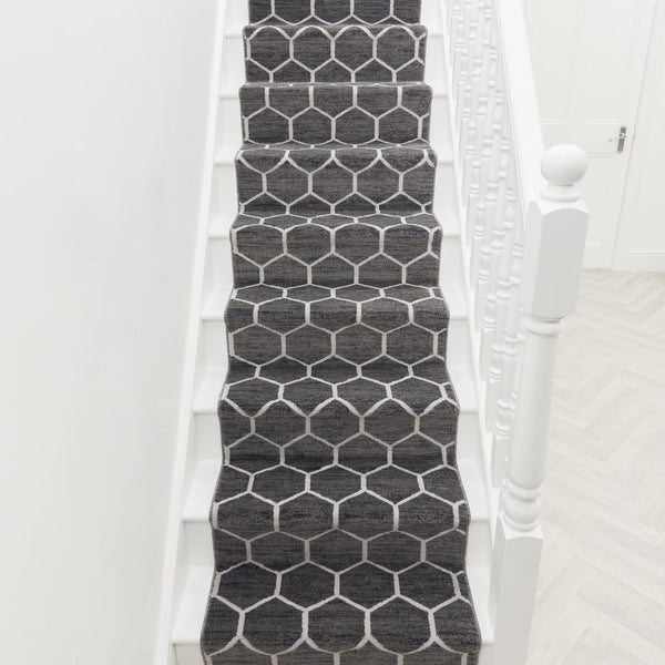Decor Wilton Park Lane Titanium Stair Runner
