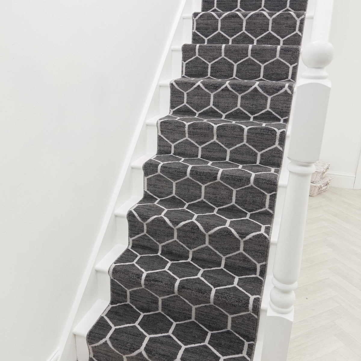 Decor Wilton Park Lane Titanium Stair Runner