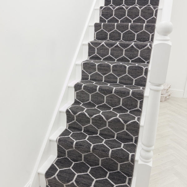 Decor Wilton Park Lane Titanium Stair Runner