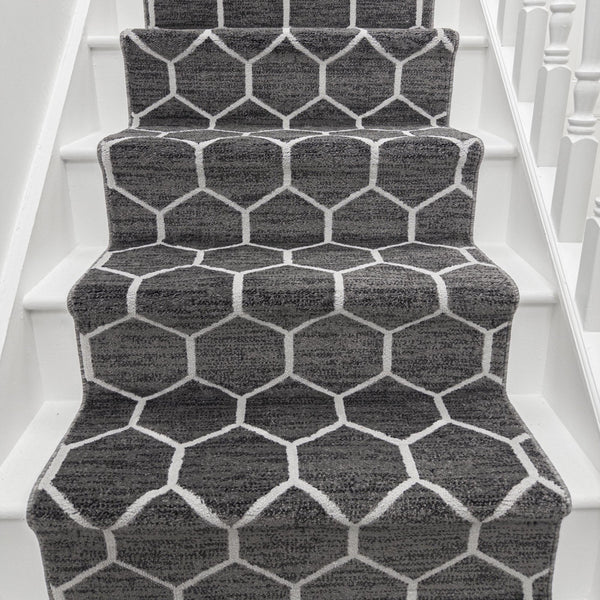 Decor Wilton Park Lane Titanium Stair Runner