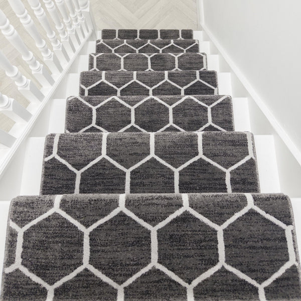 Decor Wilton Park Lane Titanium Stair Runner