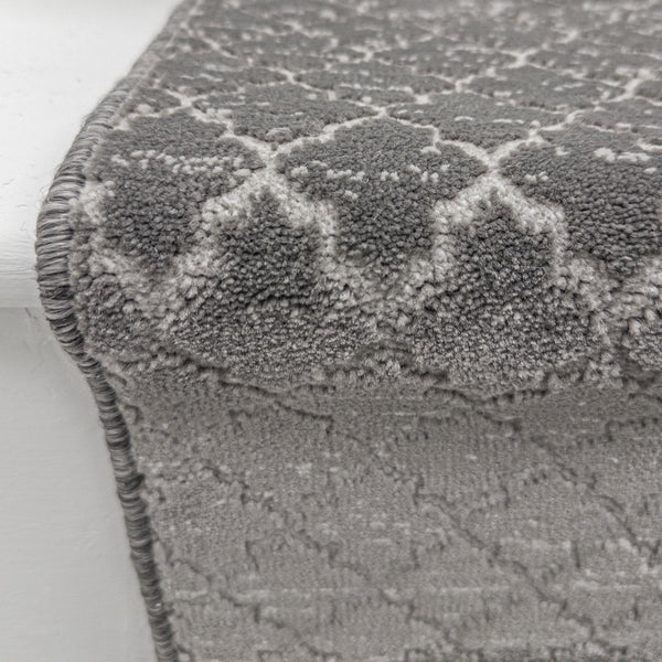 Cavendish Wilton Tile Dove Gray Stair Runner