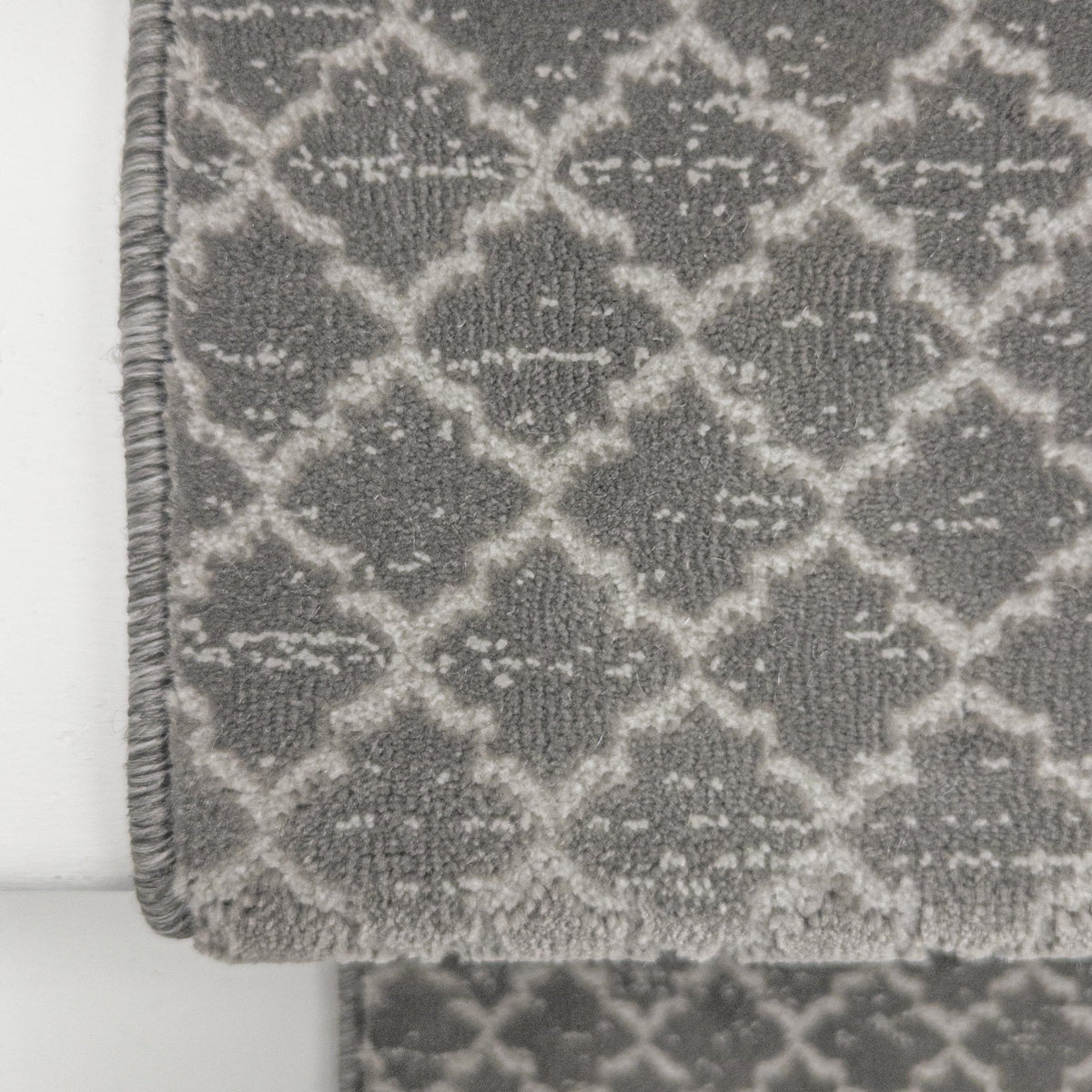 Cavendish Wilton Tile Dove Gray Stair Runner