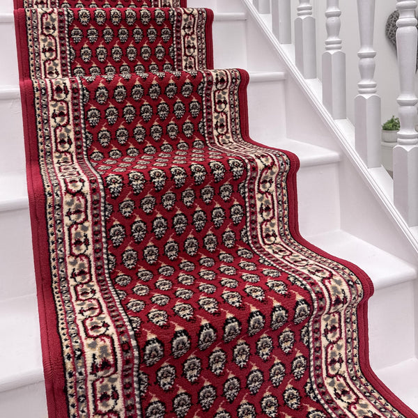 Peacock Red Stair Runner