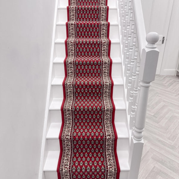 Peacock Red Stair Runner