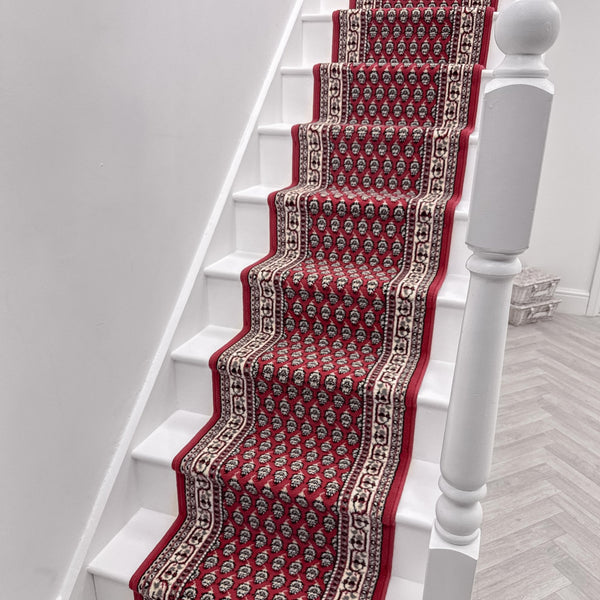 Peacock Red Stair Runner