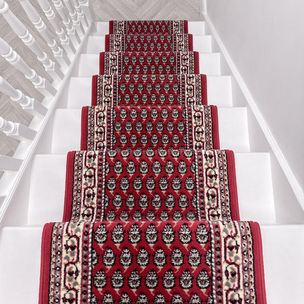 Peacock Red Stair Runner