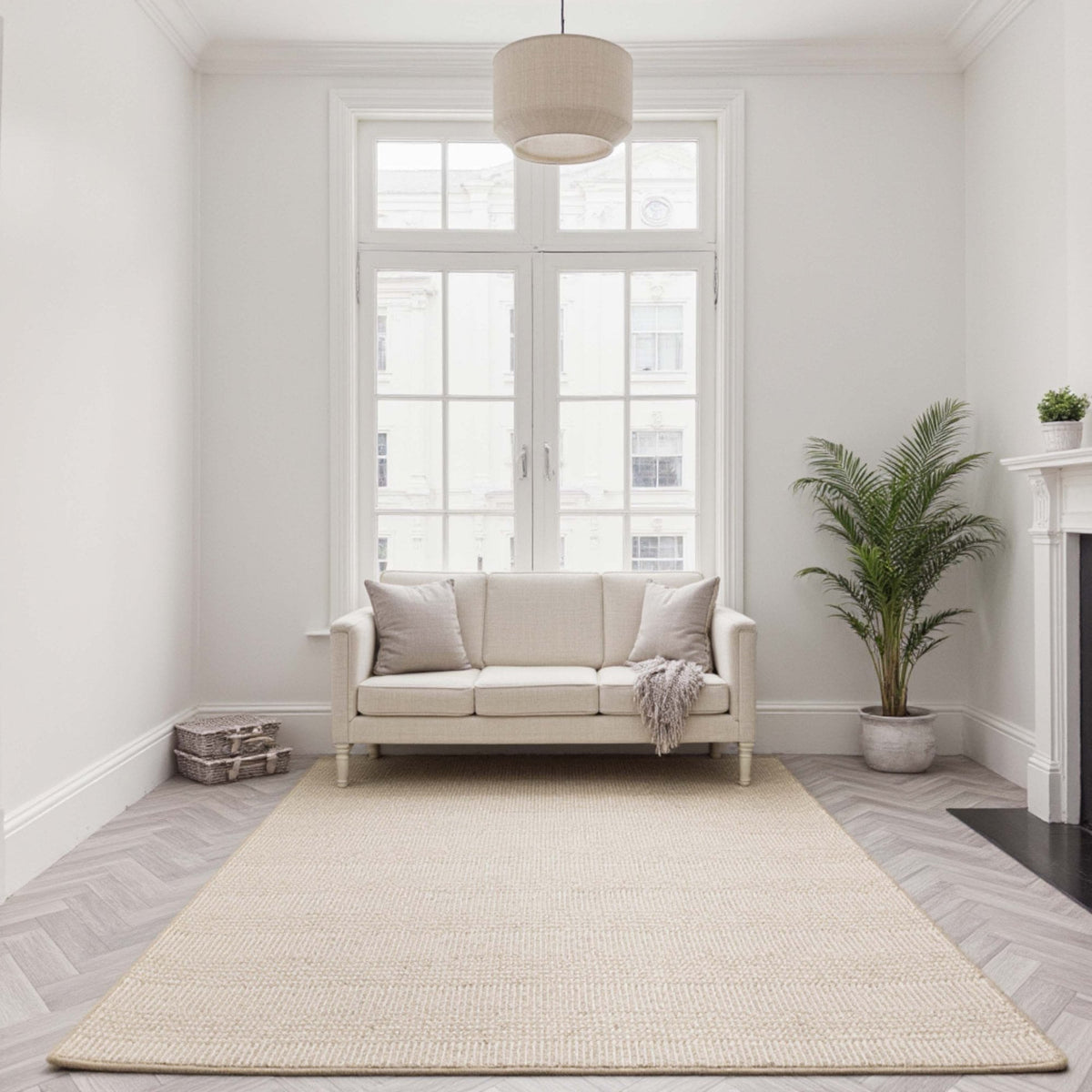 Shazia Stripe Bone Custom Rug