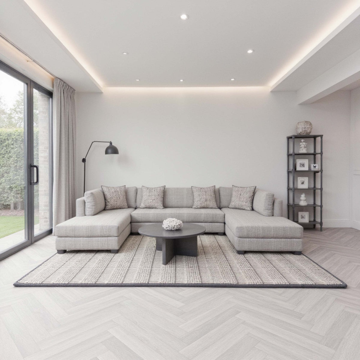 Shazia Stripe Flint Custom Rug
