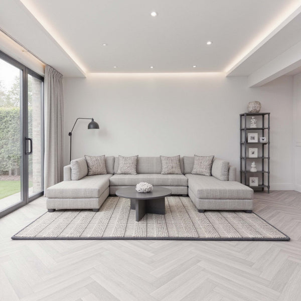 Shazia Stripe Flint Custom Rug