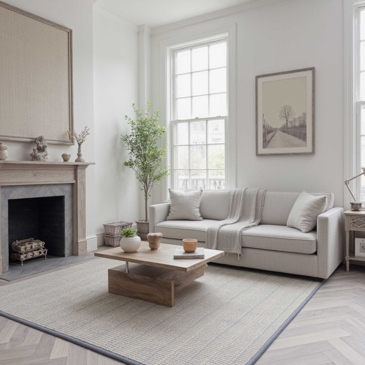 Shazia Stripe Winter Mint Custom Rug